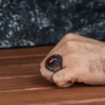 ⁦خاتم عقيق أحمر⁩ - الصورة ⁦2⁩