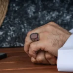 ⁦خاتم عقيق أحمر⁩ - الصورة ⁦2⁩